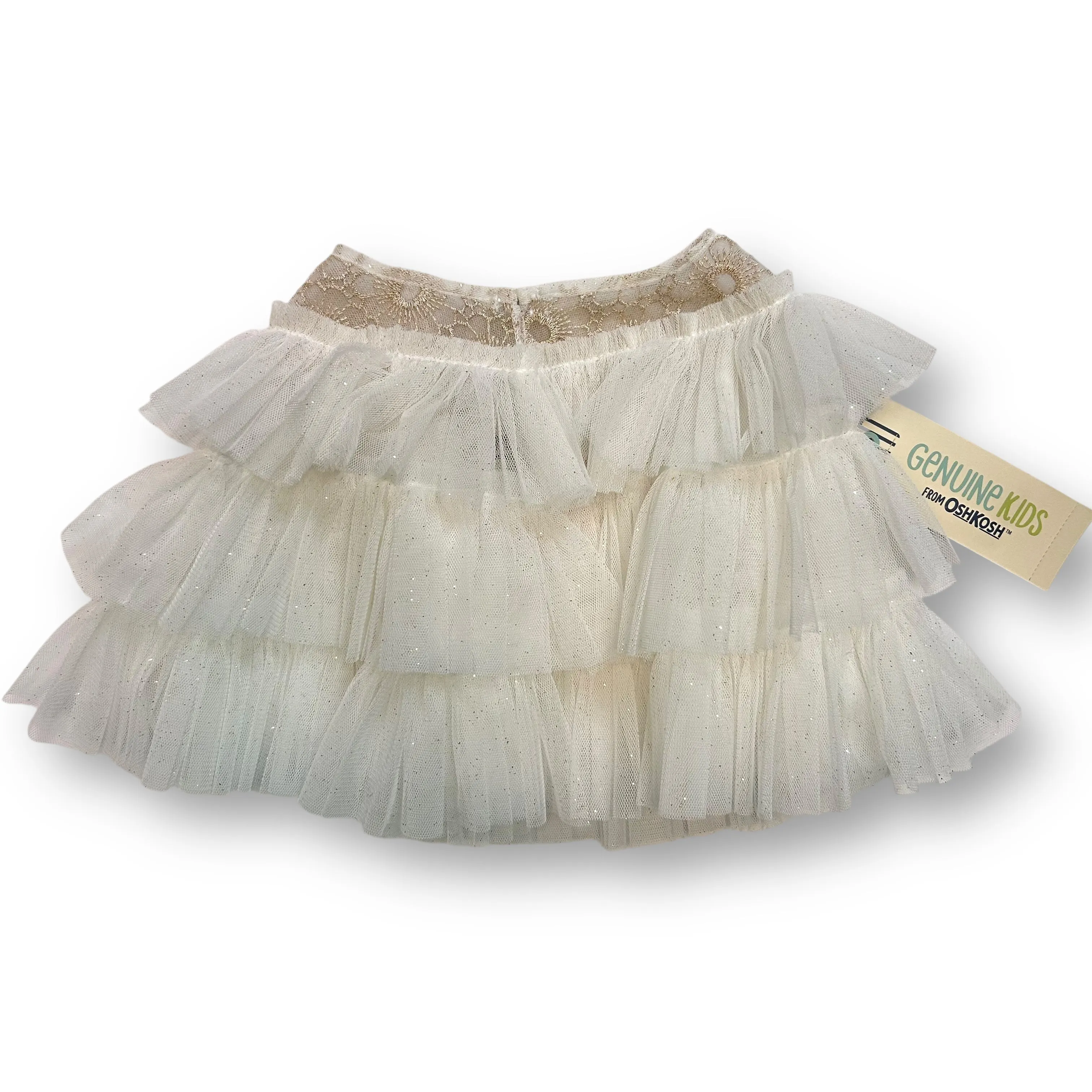 NEW! Girls OshKosh Size 18 Months White Tulle Shawl