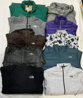 Patagonia and The North Face Puffer Jacket, 13 Pieces