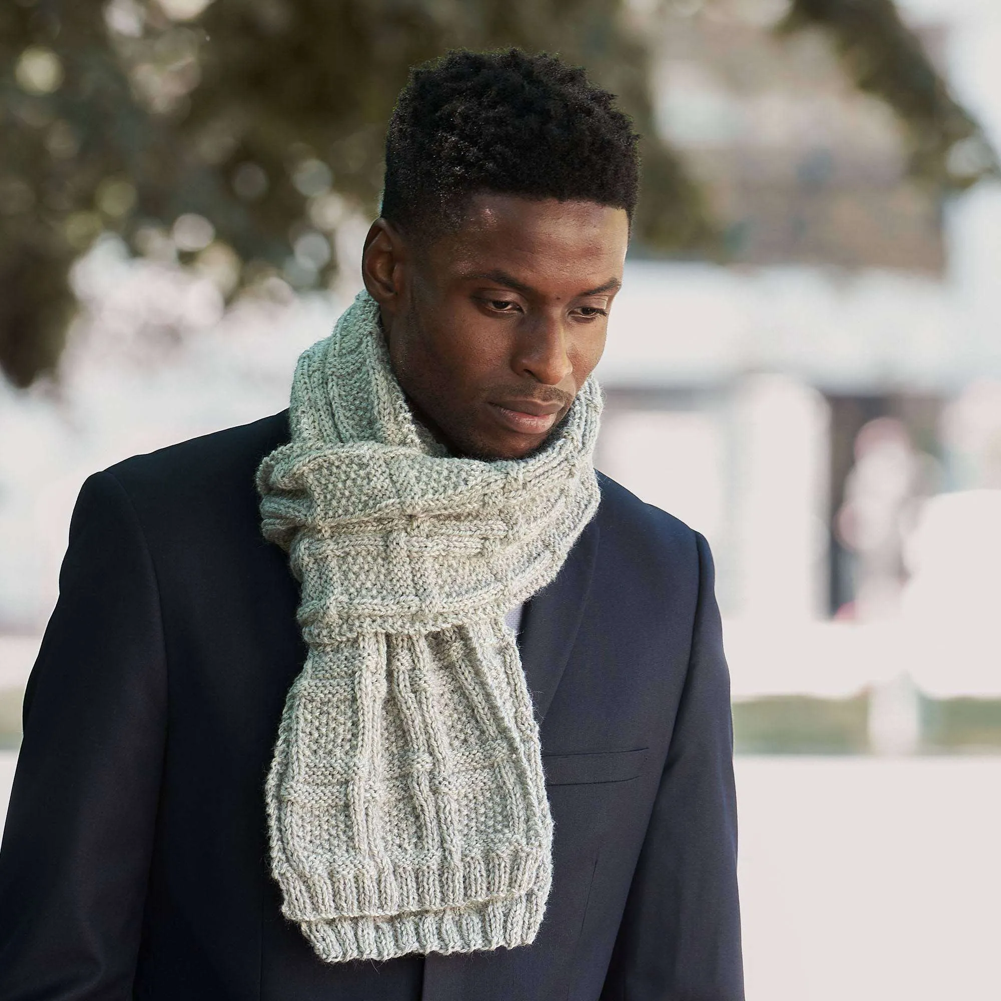 Patons Box Stitch Knit Scarf