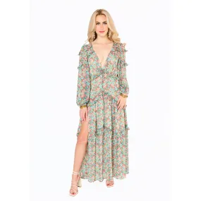PIA LONG SLEEVE MAXI DRESS - LUSH