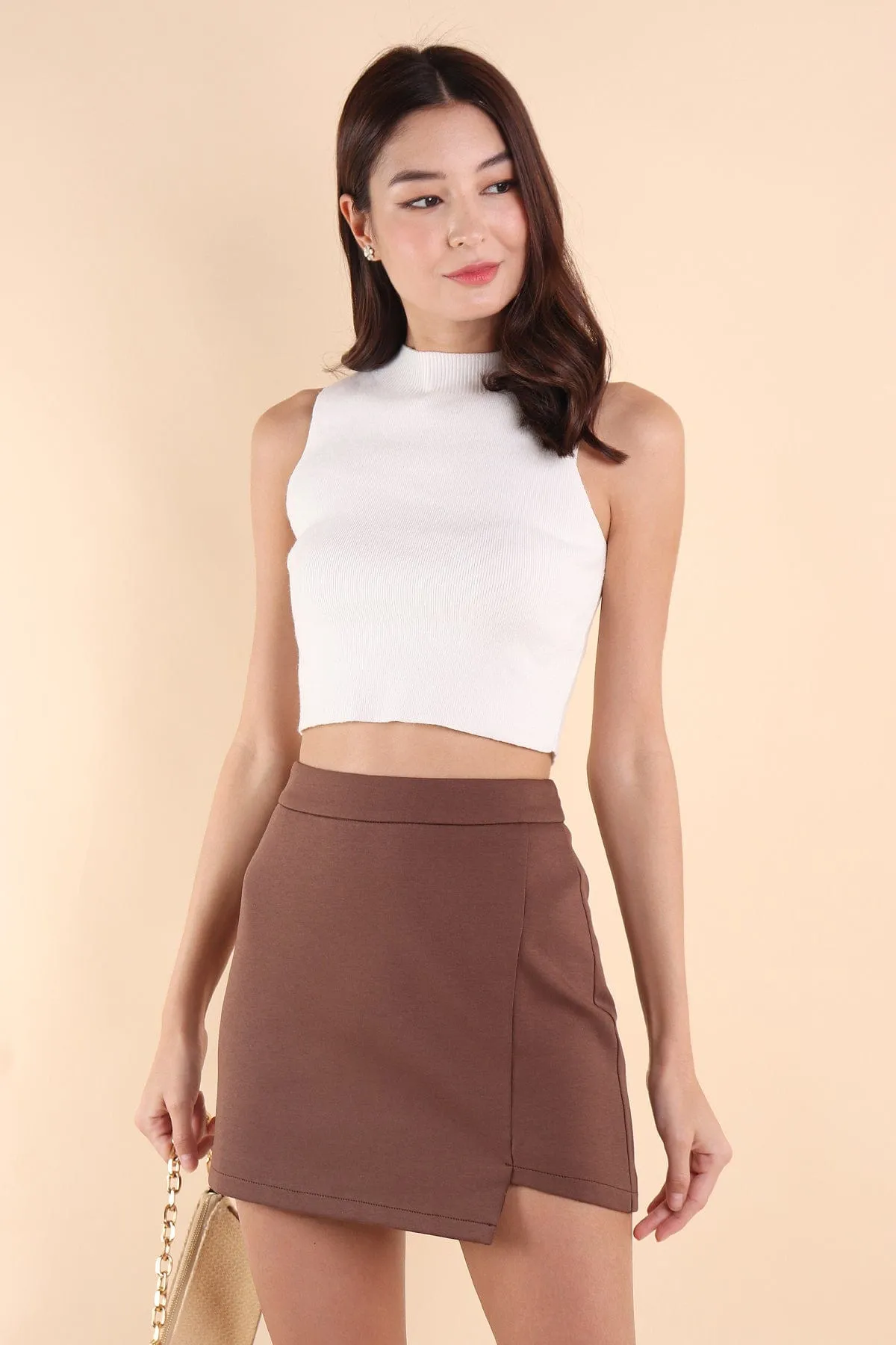 PIPER FLAP SKIRT IN MOCHA