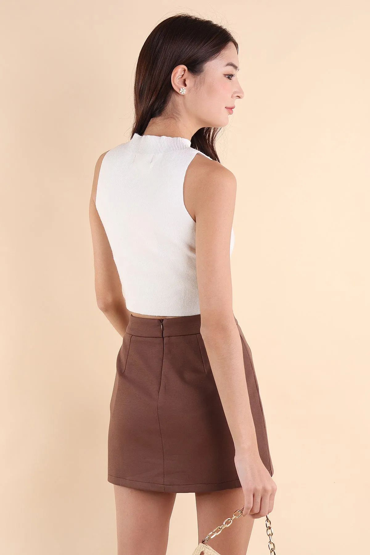 PIPER FLAP SKIRT IN MOCHA
