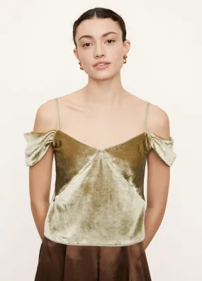 Poet Strap Slip Camisole in Pistachio