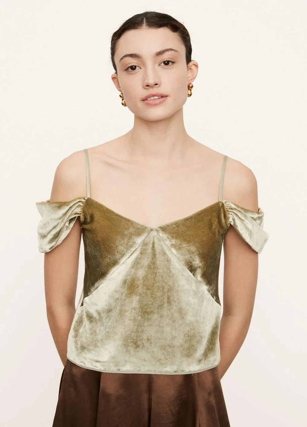 Poet Strap Slip Camisole in Pistachio