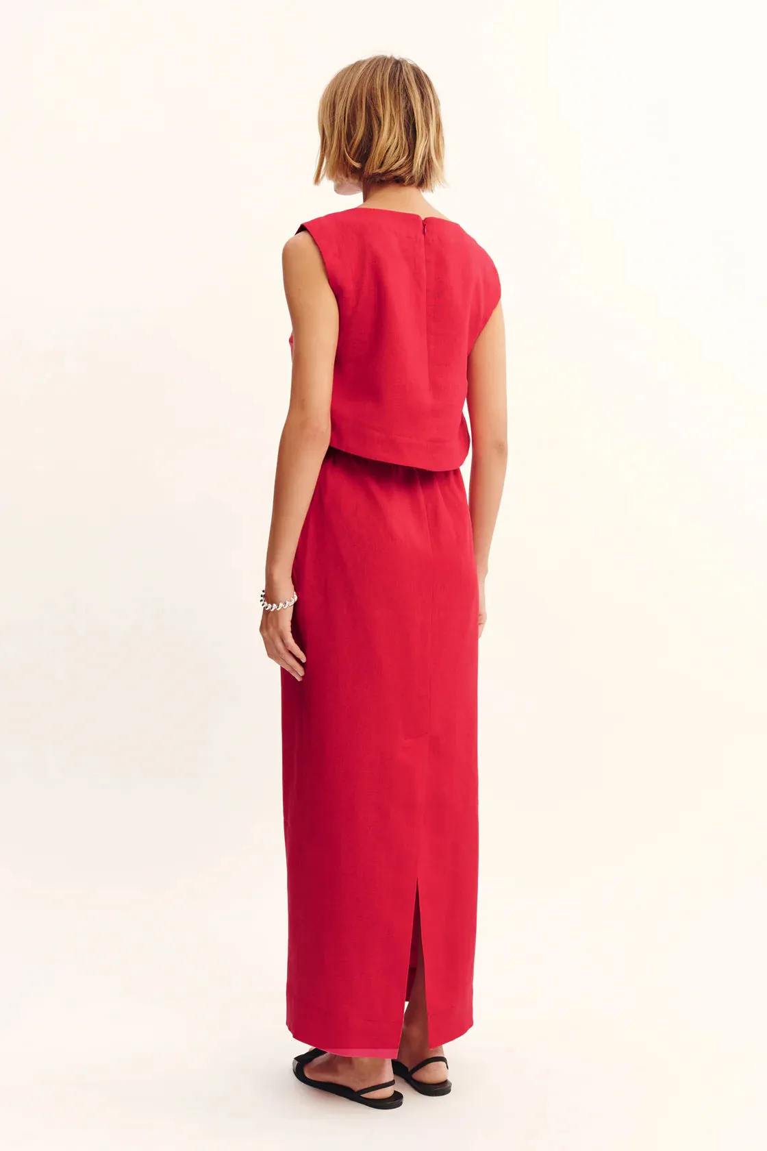 Posse Bonnie Pencil Skirt Red