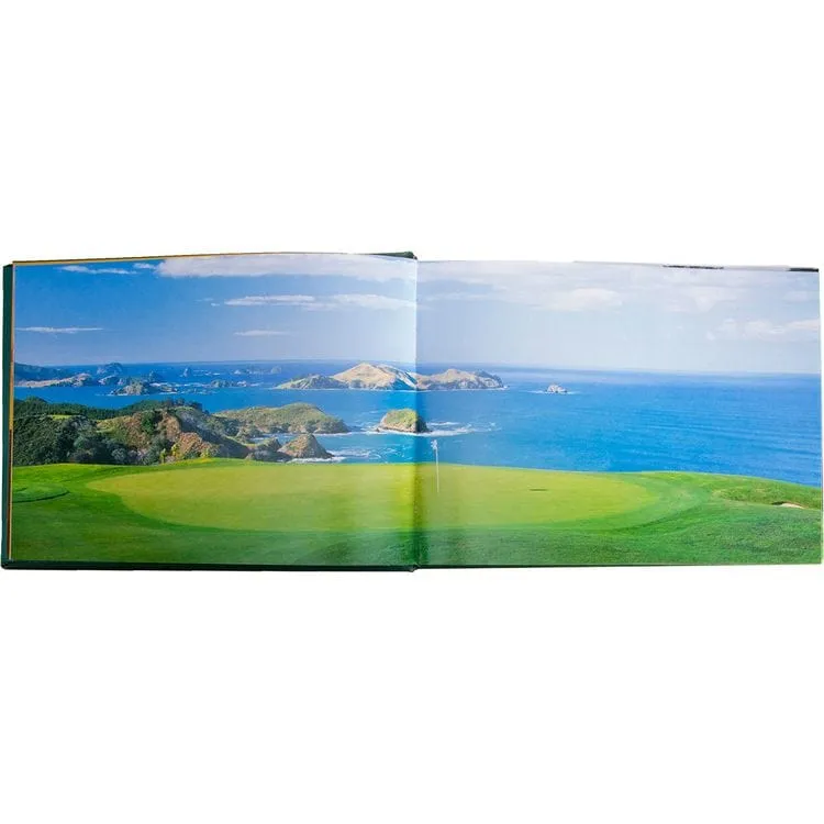 "Golf Courses: Fairways of the World" Book in Green Bonded Leather