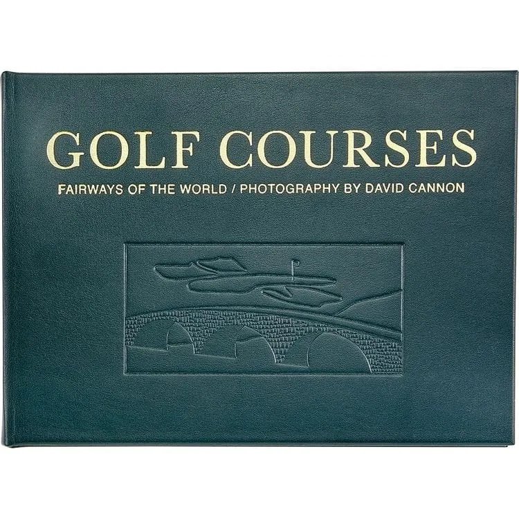 "Golf Courses: Fairways of the World" Book in Green Bonded Leather