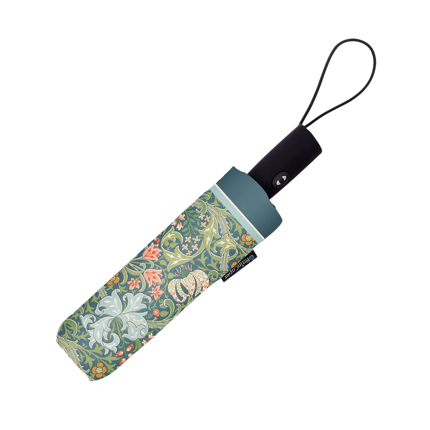RainCaper William Morris Golden Lily Folding Travel Umbrella