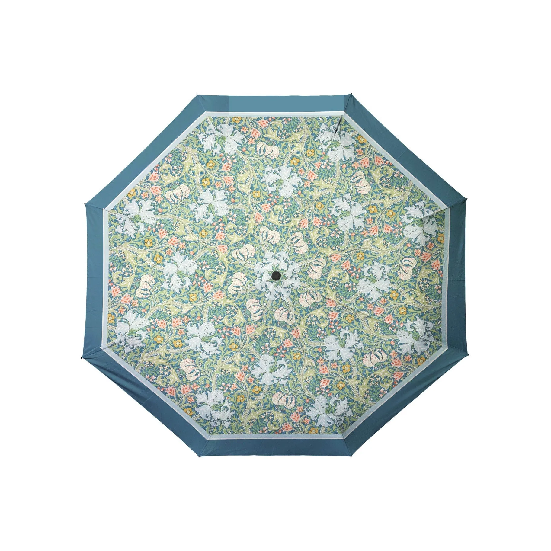 RainCaper William Morris Golden Lily Folding Travel Umbrella