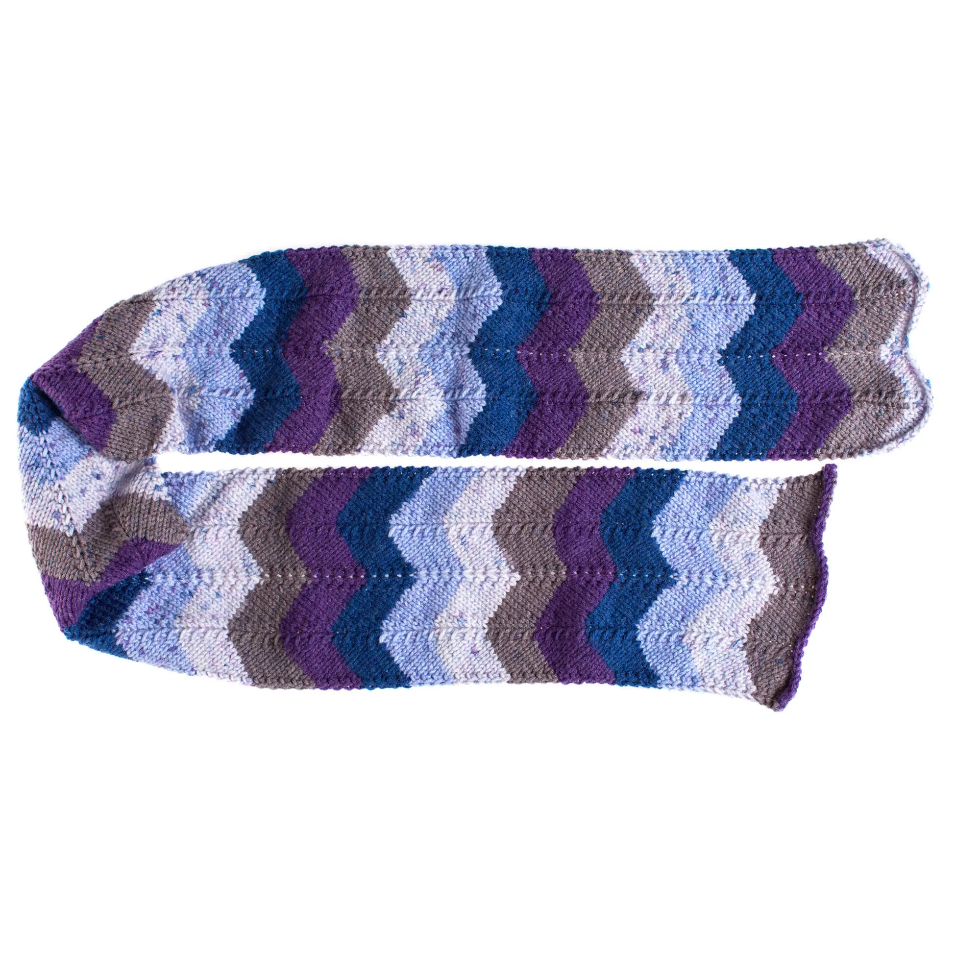 Red Heart Knit Chevron Scarf