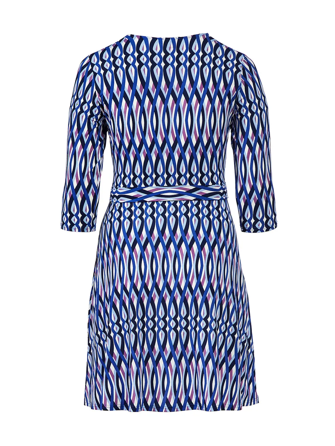 Retro Stripe Lavendar Perfect Wrap Dress