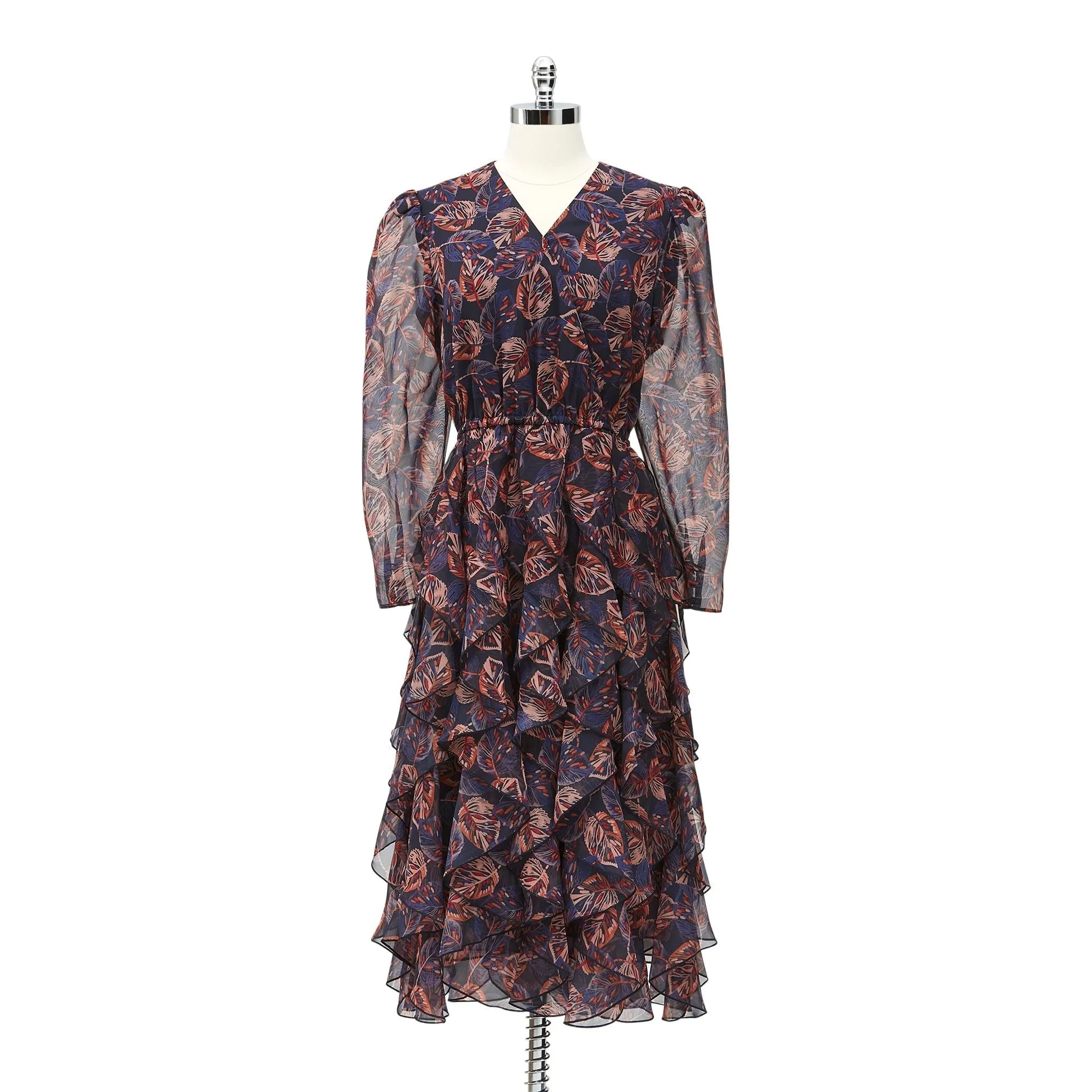 Ruffle Chiffon Dress