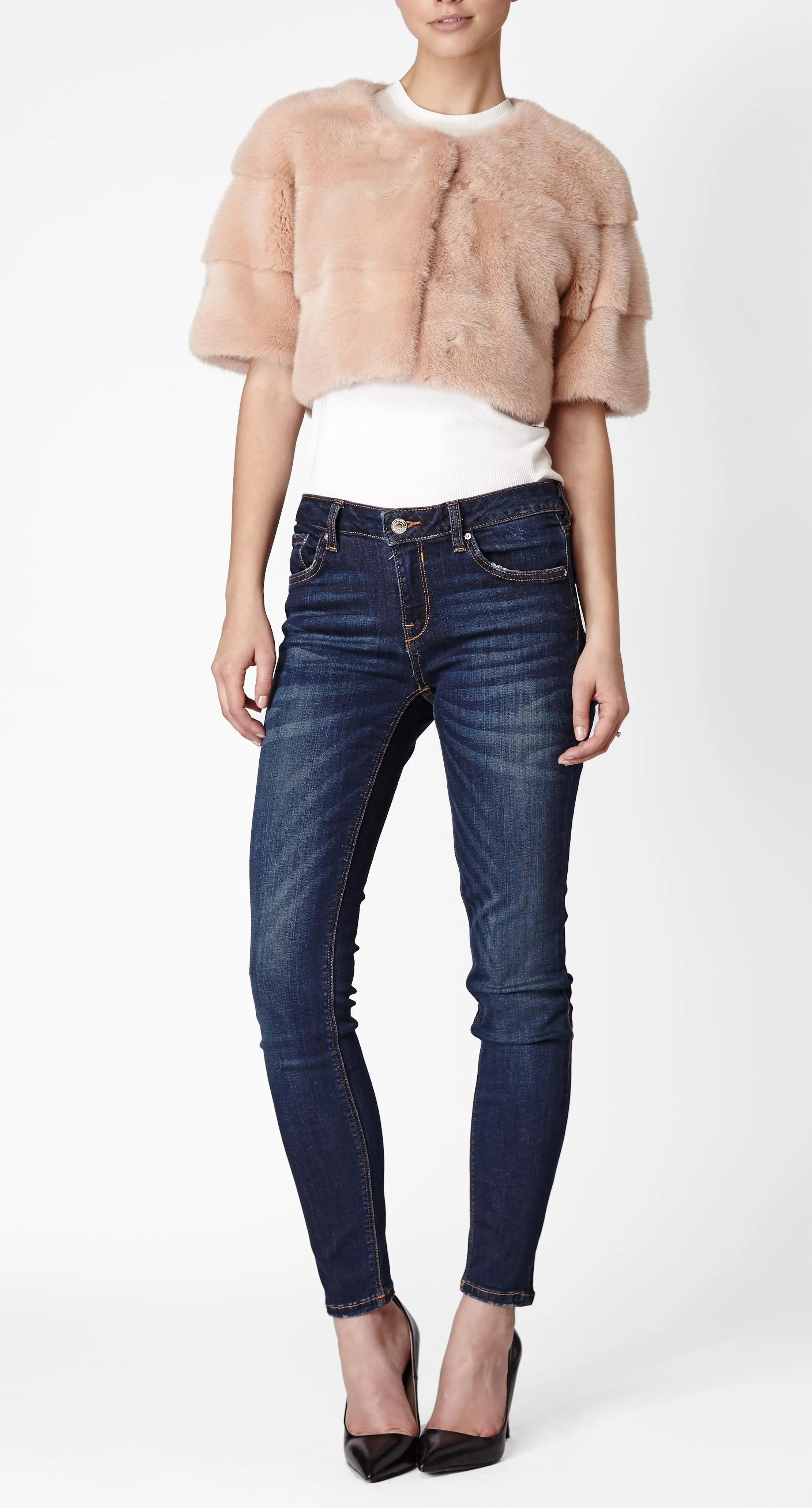 Sarah Mini Mink Fur Jacket Cipria