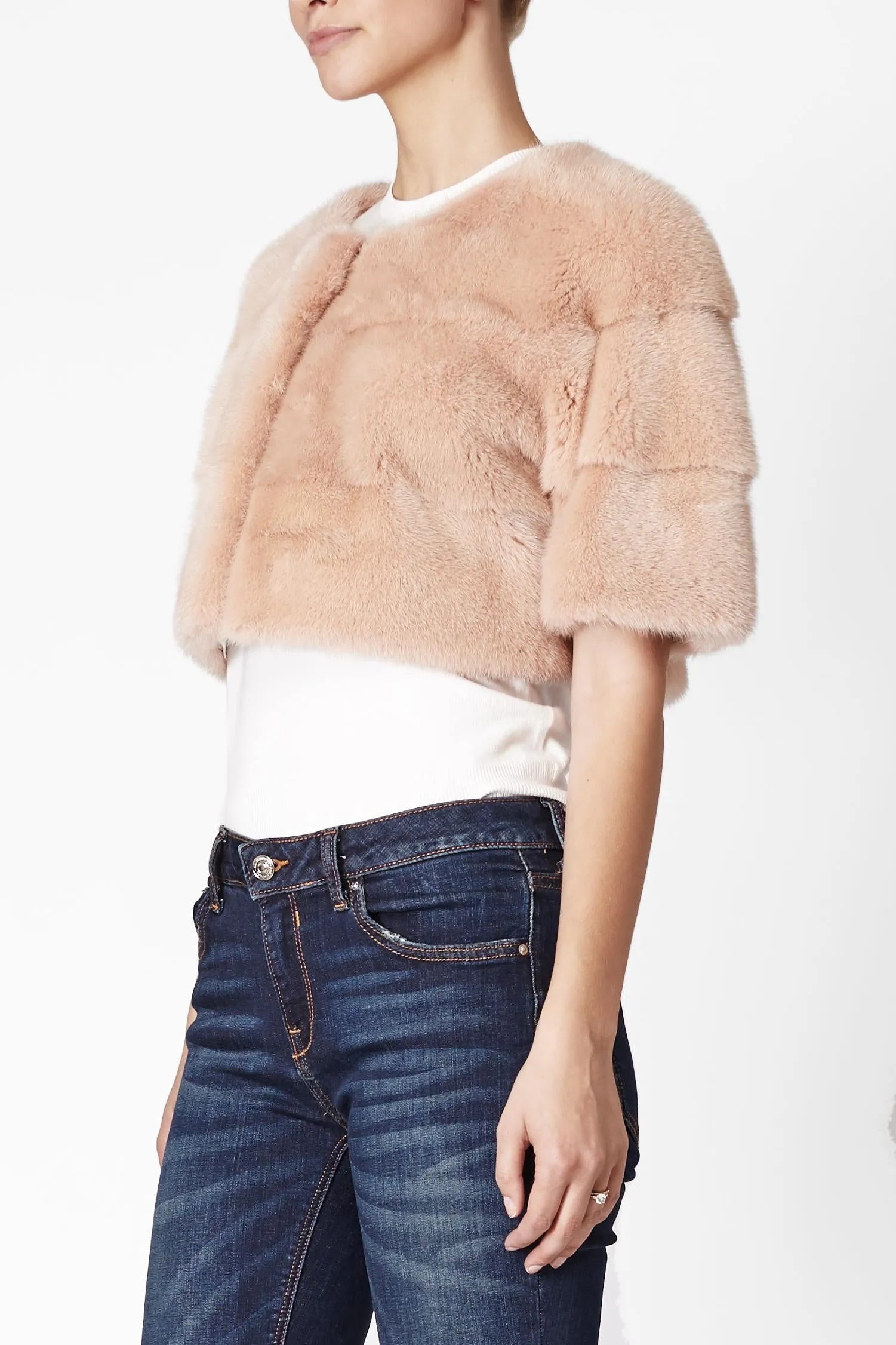 Sarah Mini Mink Fur Jacket Cipria