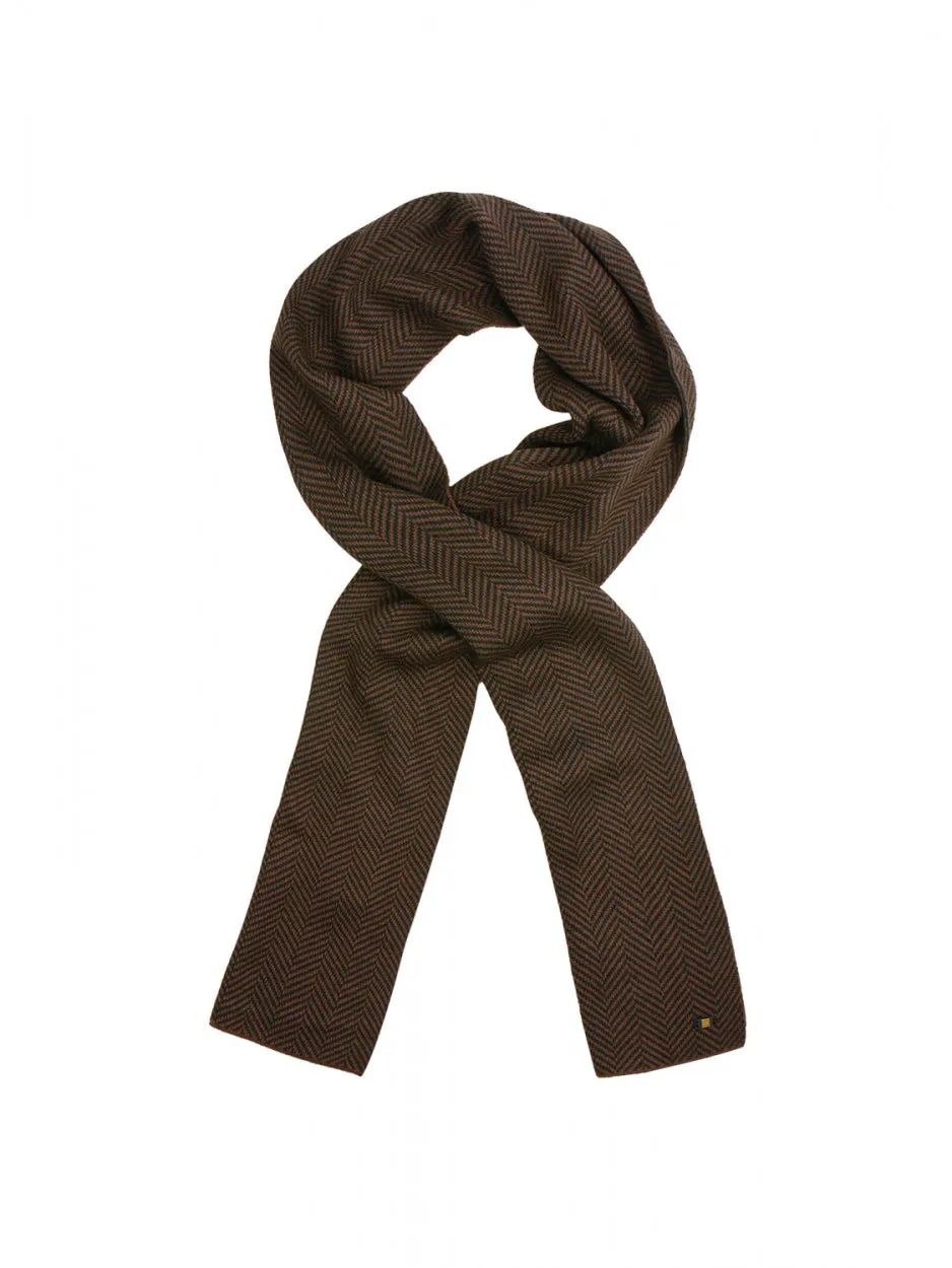 Scarf Zig Zag Jacquard | Brown