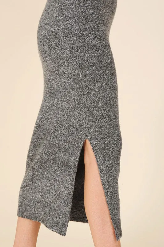 Selena V-neck sweater maxi dress
