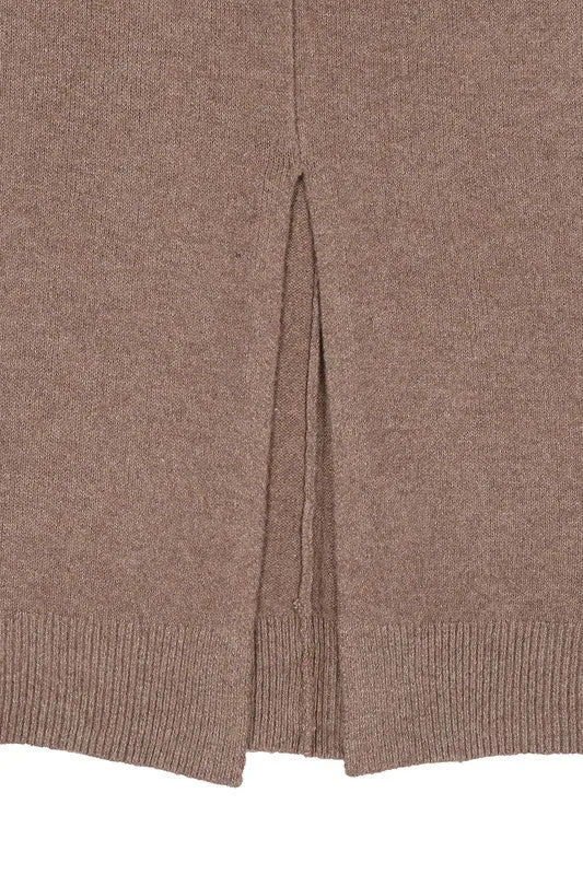 Selena V-neck sweater maxi dress