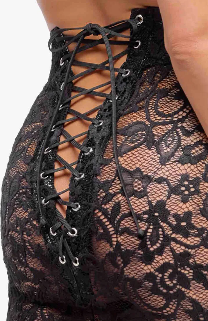 Sheer black lace pencil skirt - Appearance Inspection