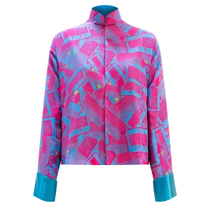 SPARKLE BY KAREN CHAN x  HK Heritage Museum【TRANSISTOR RADIO】 100% Silk Mini Tang Jacket (我們的兒時玩意) (收音機)