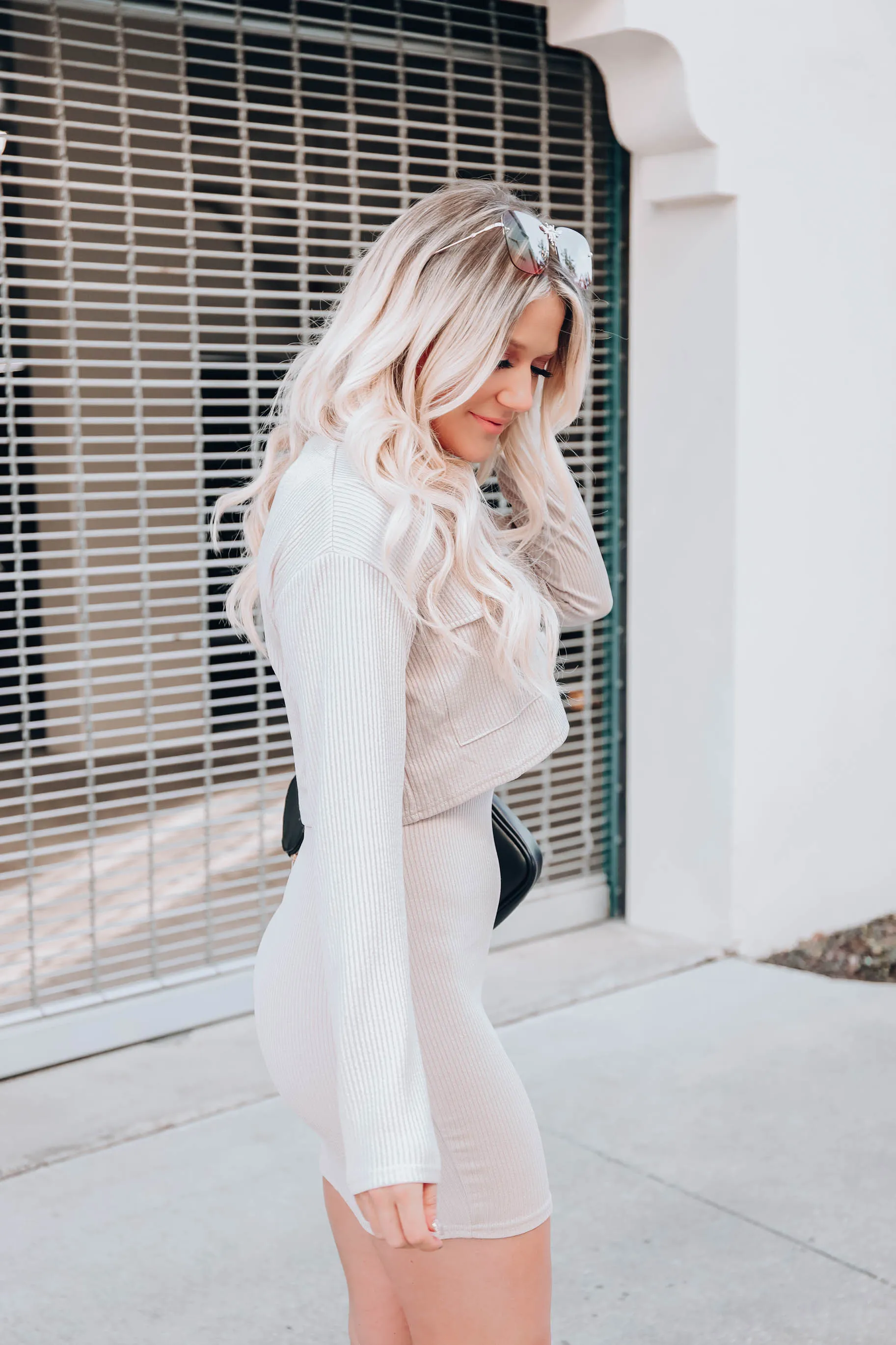 Spring Mountain Ribbed Dress - Cream