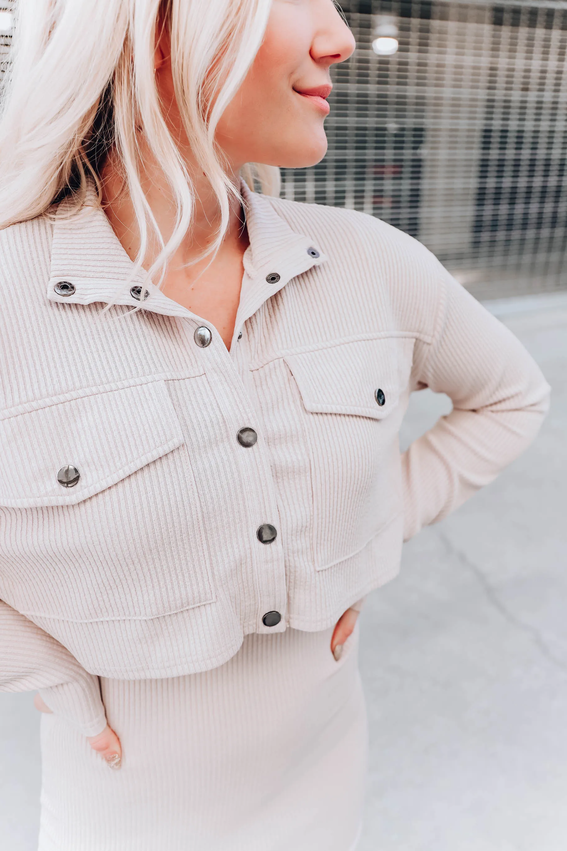 Spring Mountain Ribbed Dress - Cream