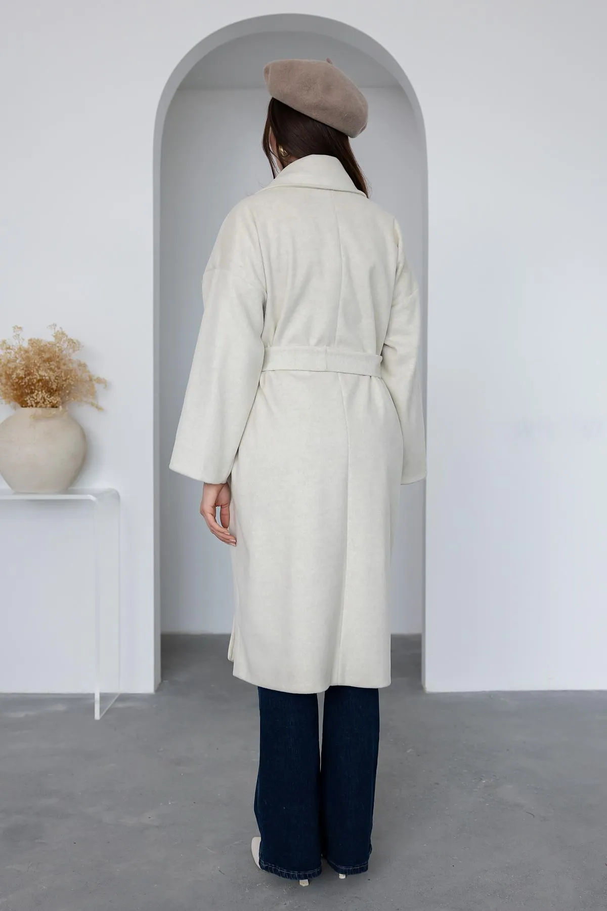Square Pocket Cashmere Coat