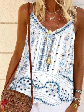 Summer Bohemian Retro Suspender Top