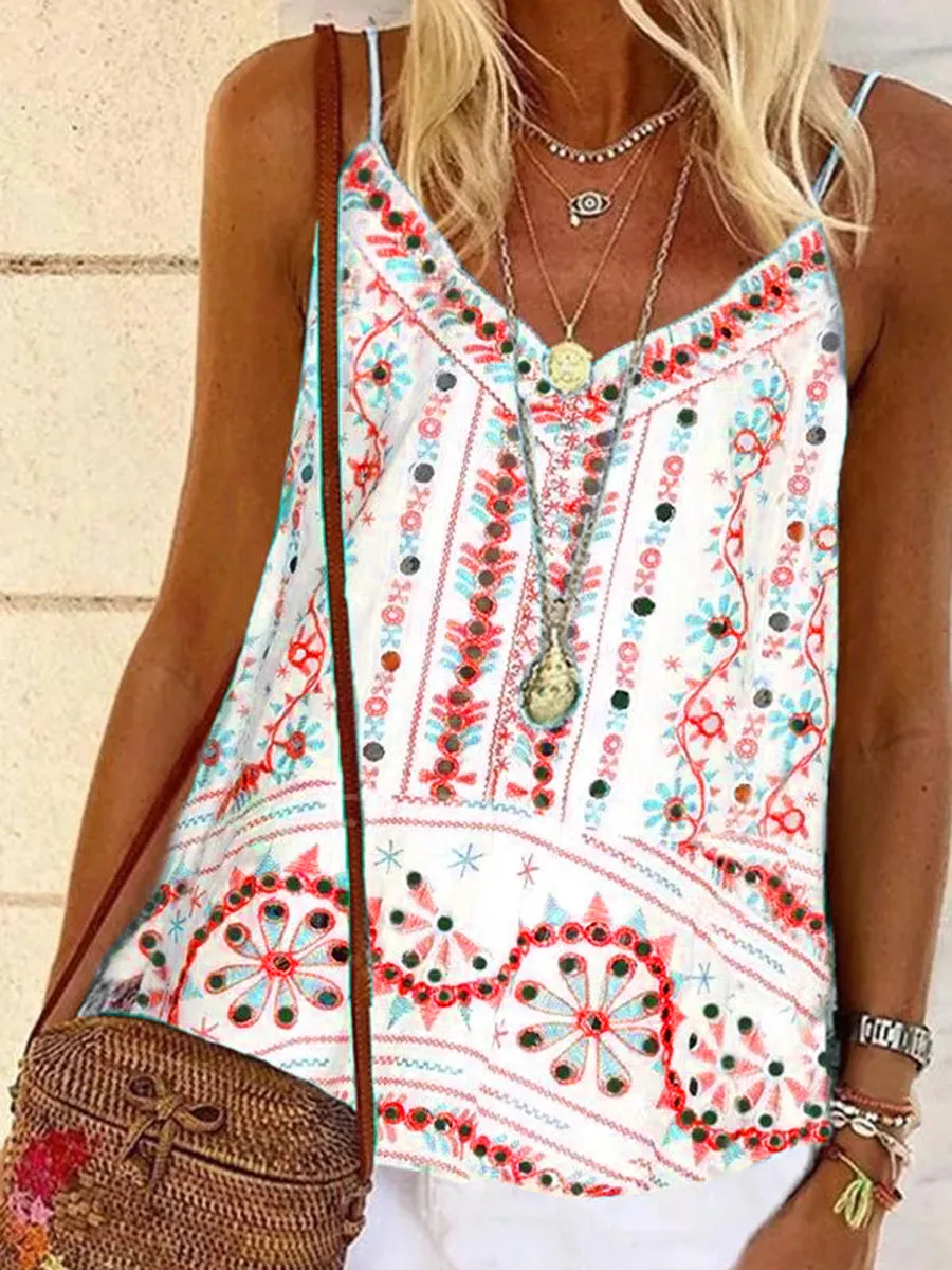 Summer Bohemian Retro Suspender Top
