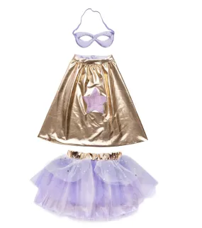 Super-duper Tutu, Cape & Mask, Metallic Rose Gold & Lilac