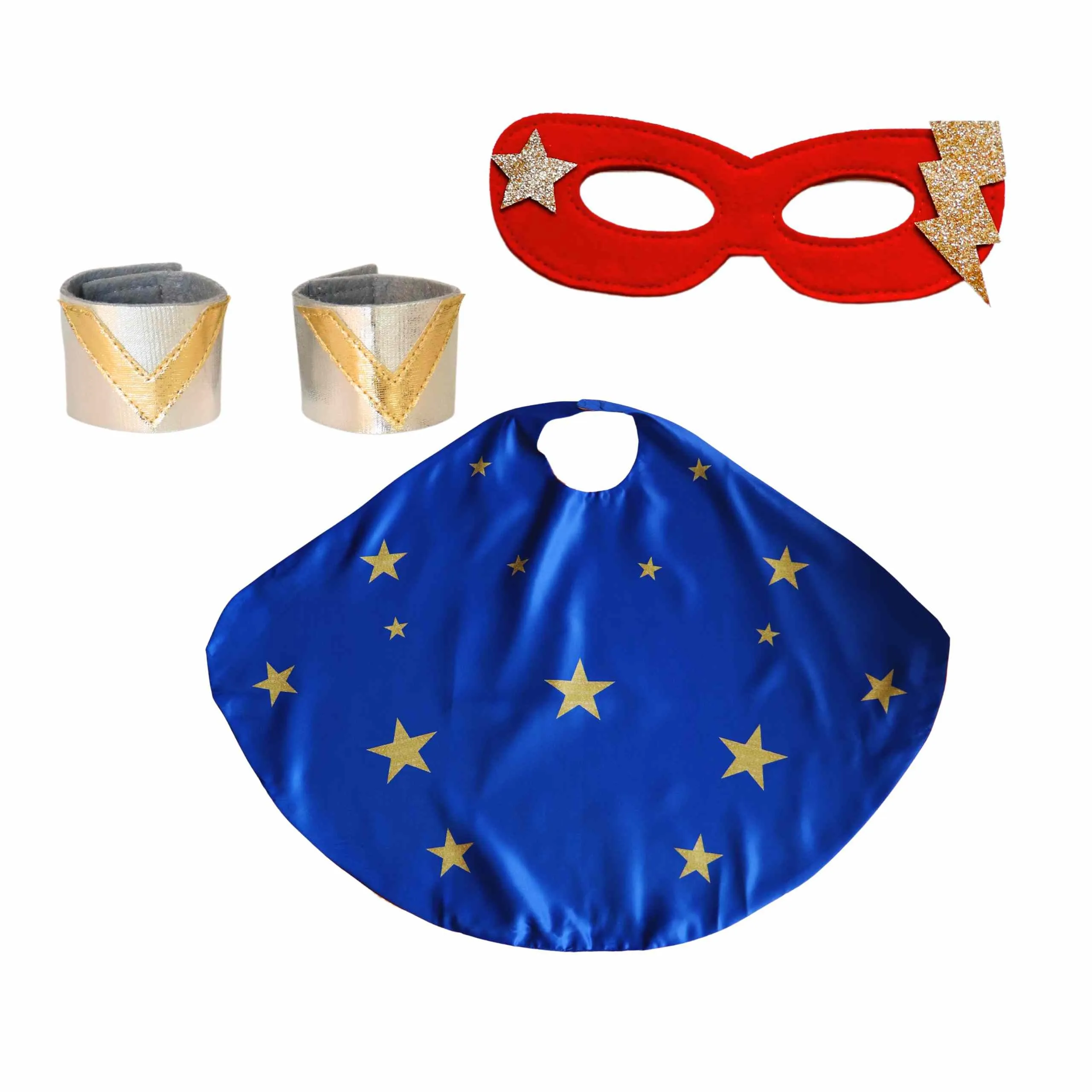 Superhero Star Power Cape Set, Blue  - Wholesale