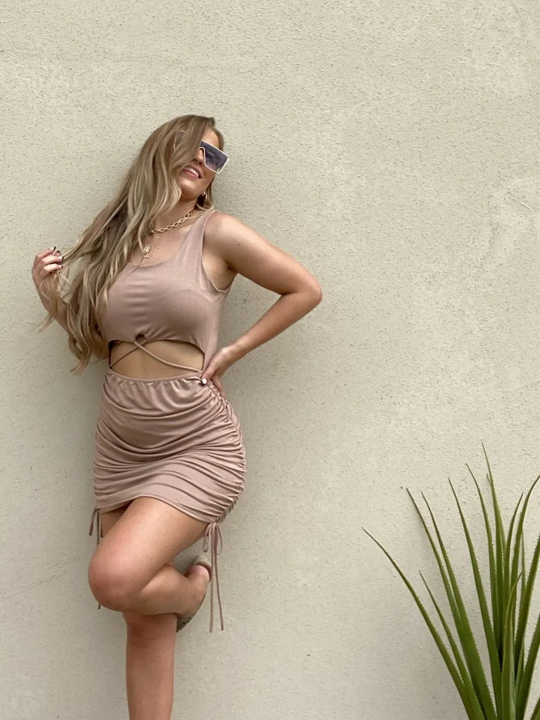 The Liane Mocha Bodycon Dress
