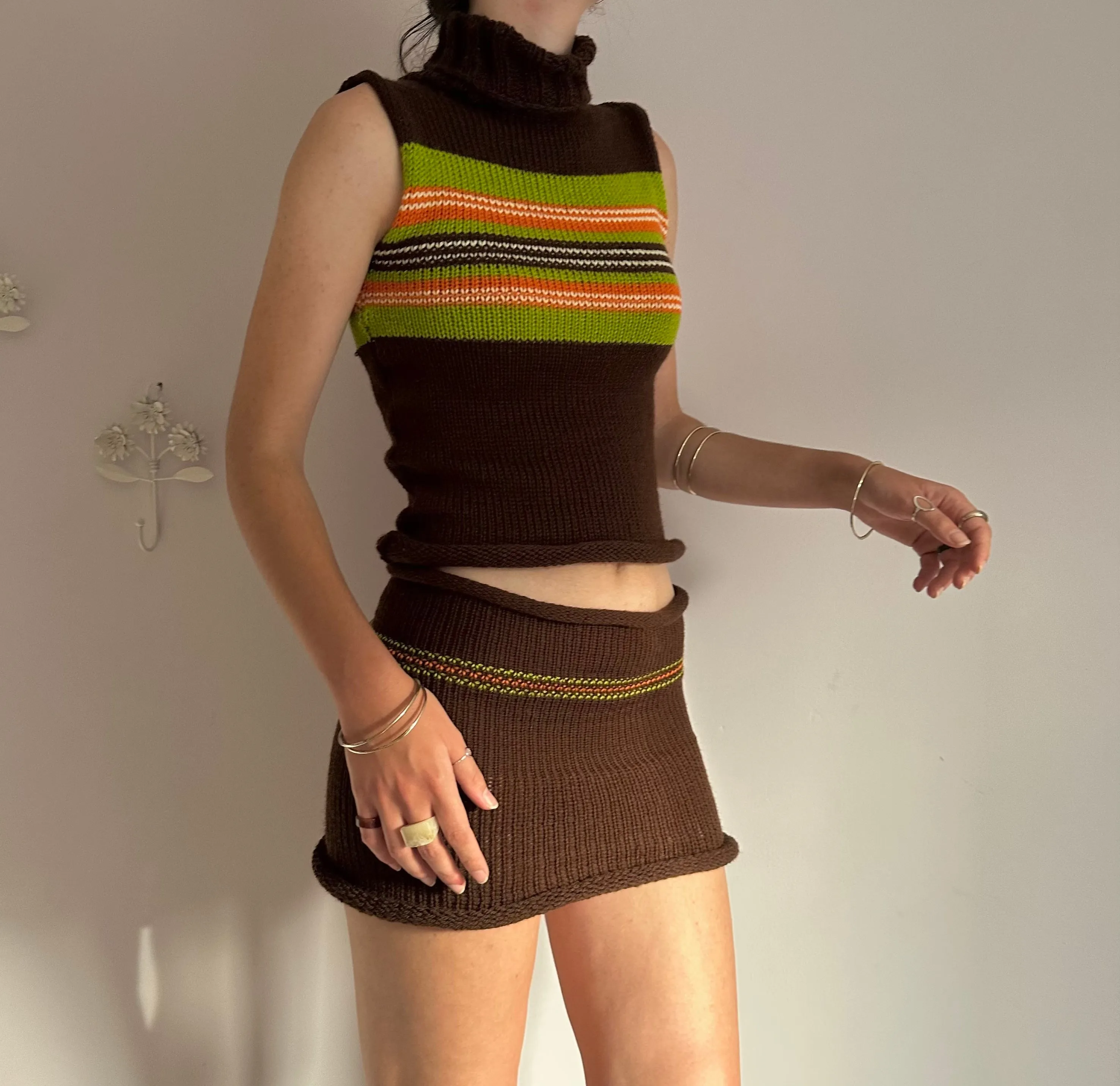 The Linea Skirt - striped knit mini skirt