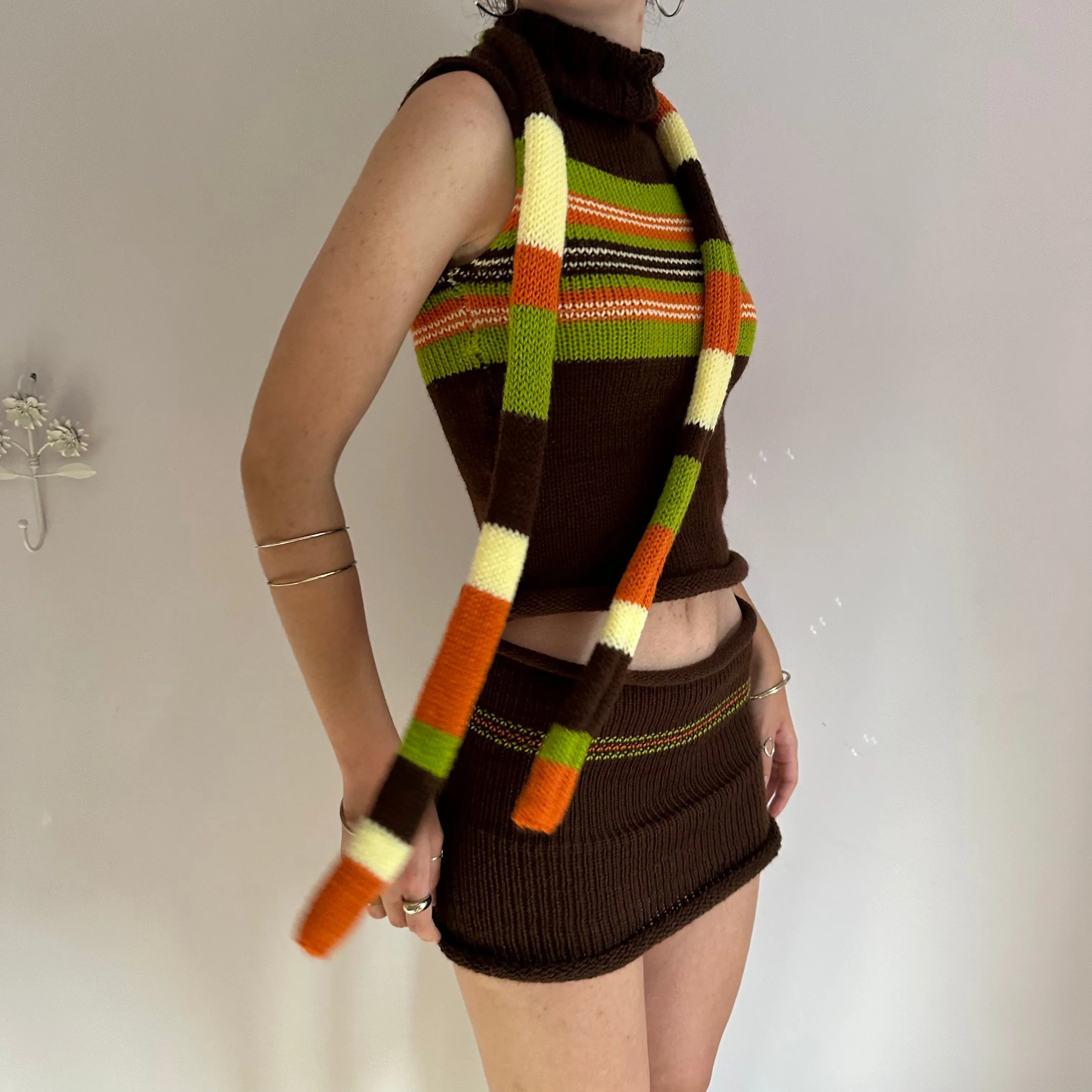 The Linea Skirt - striped knit mini skirt