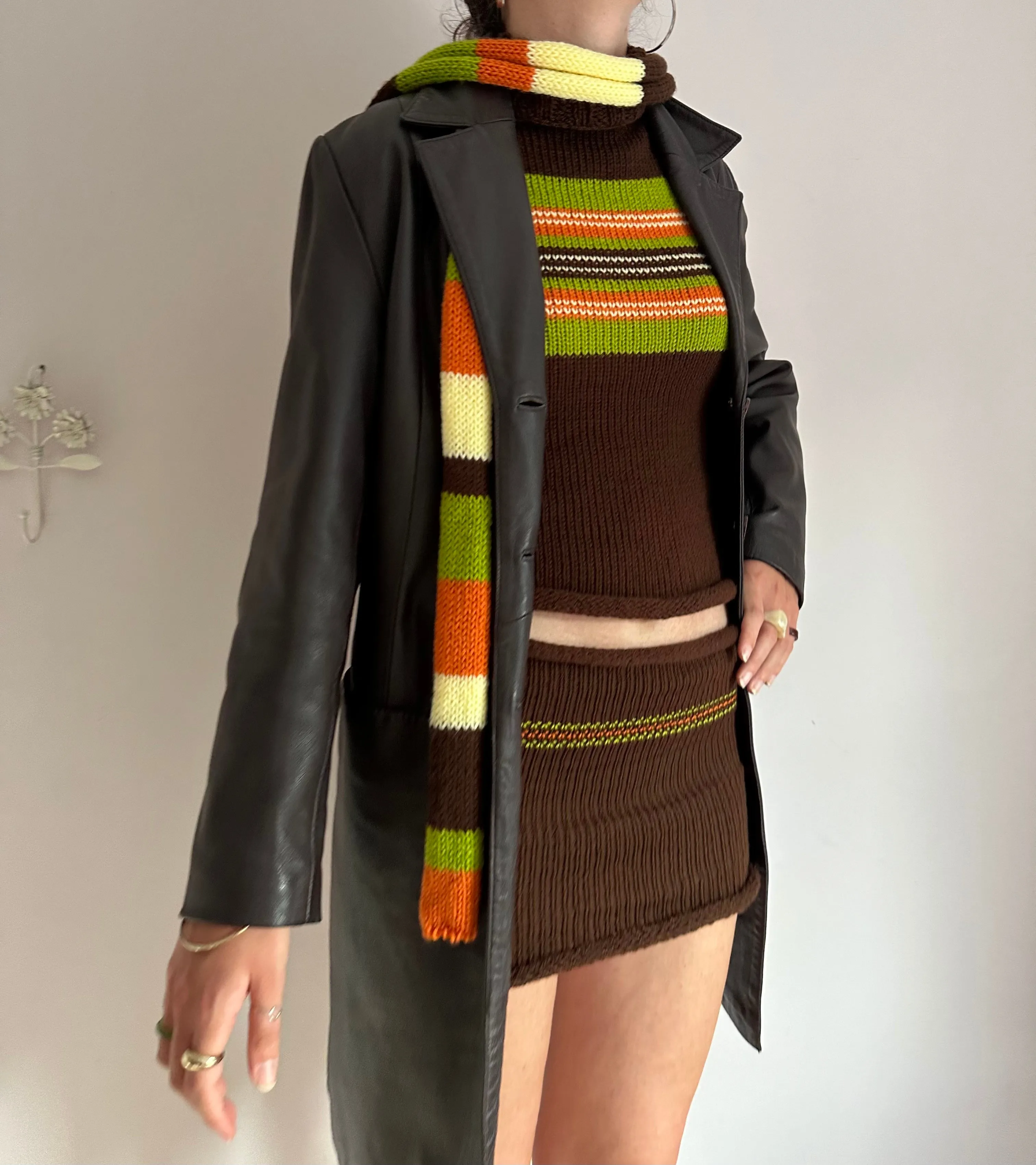 The Linea Skirt - striped knit mini skirt
