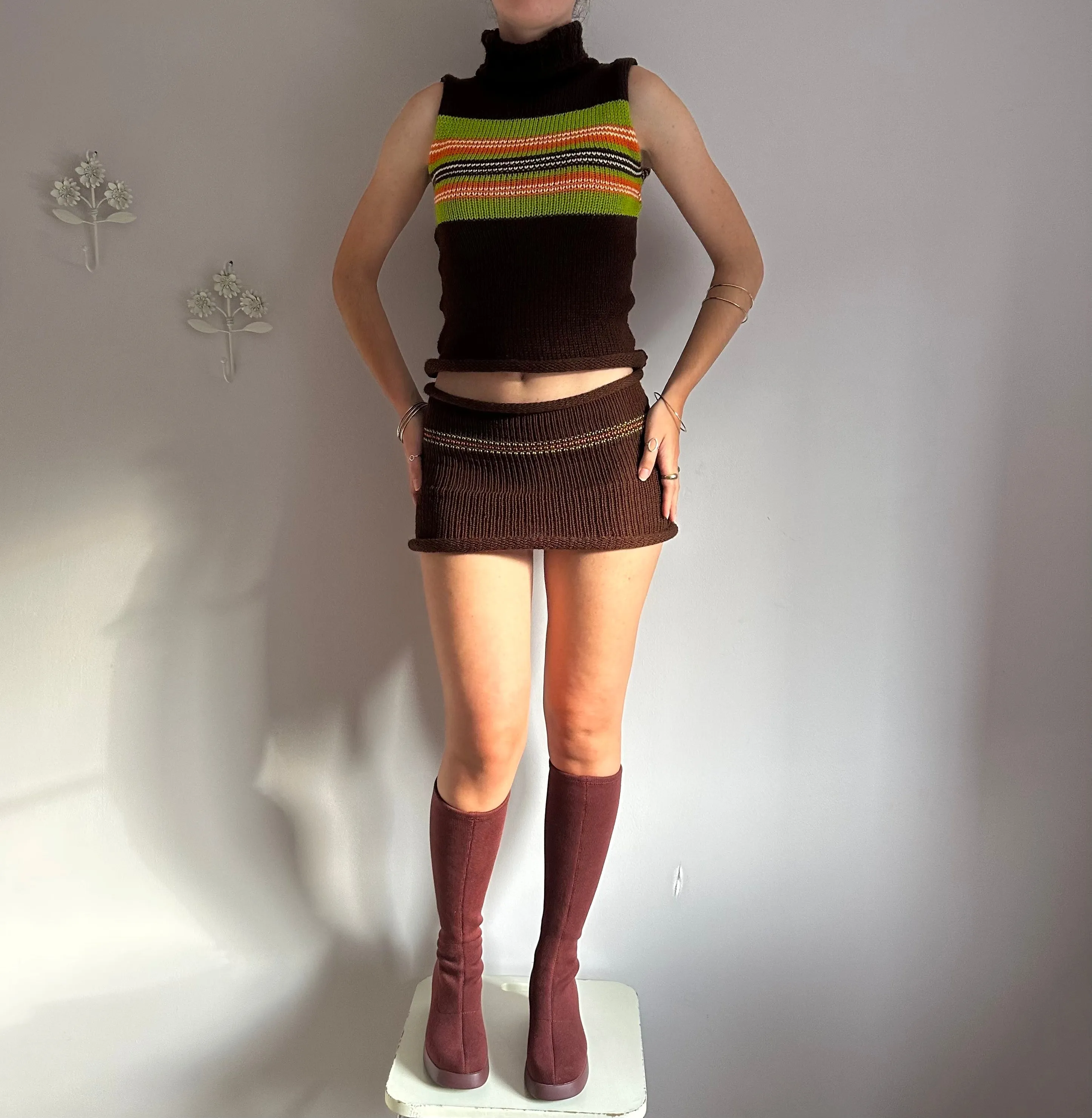 The Linea Skirt - striped knit mini skirt