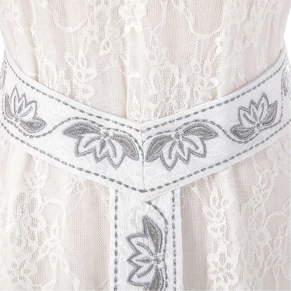 The Lord of the Rings Galadriel Women White Dress Party Carnival Halloween Cosplay Costume