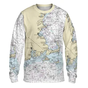 The Massachusetts Coastline Long Sleeve Tee