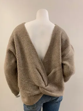 Twisted Knot Back Sweater