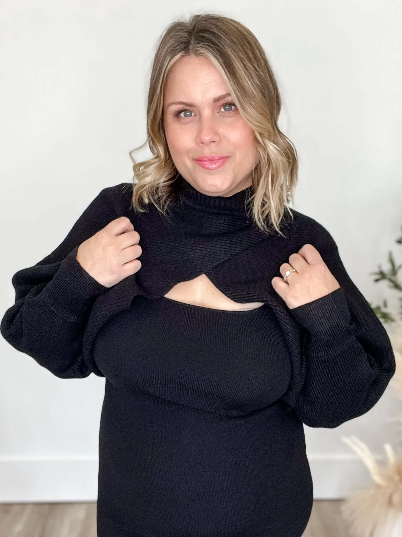 Two Piece Dress Set - Black