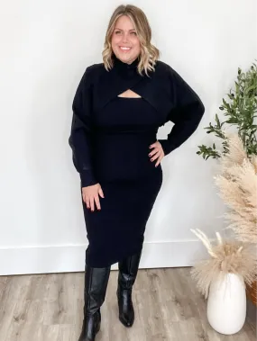 Two Piece Dress Set - Black