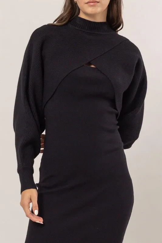 Two Piece Dress Set - Black