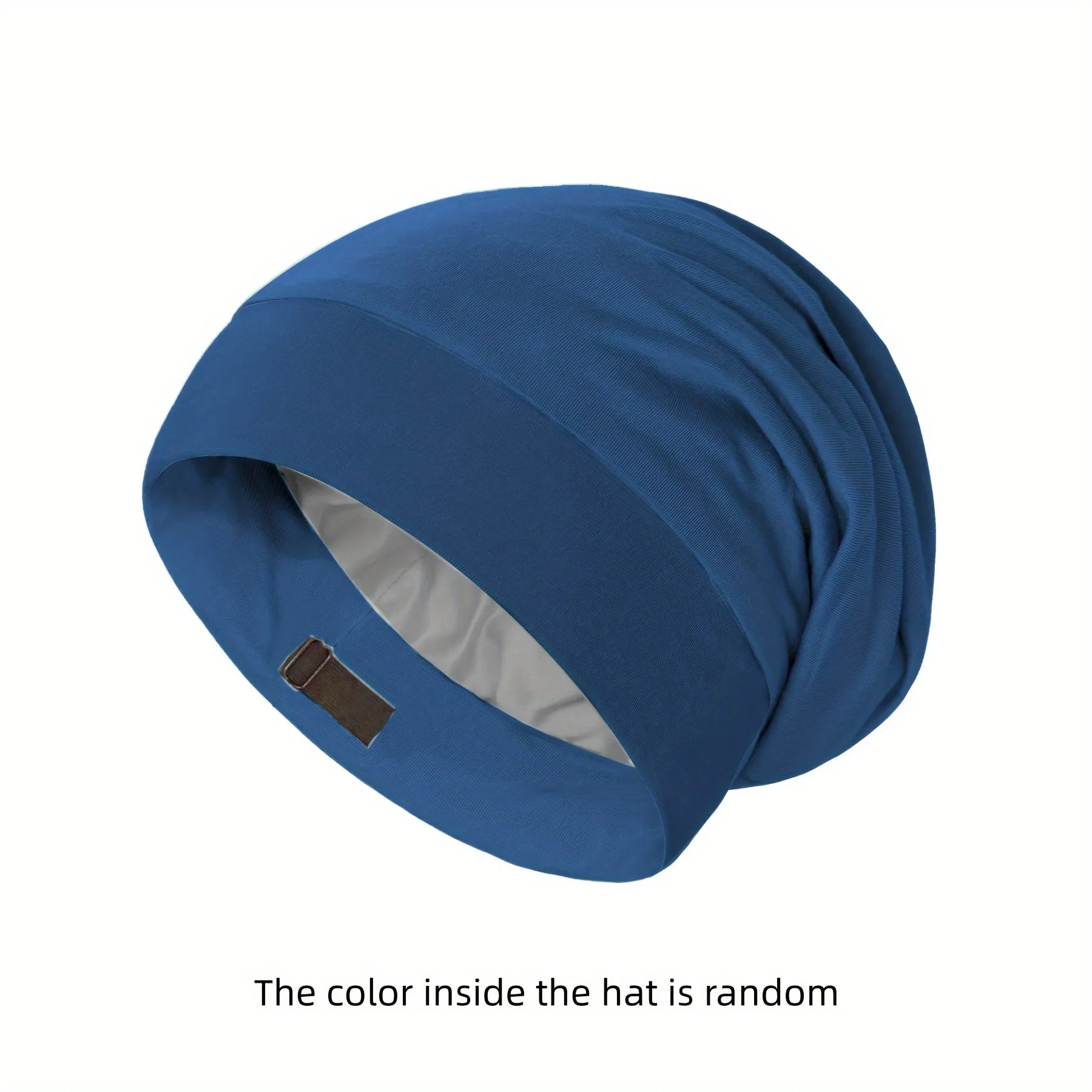 Ultra-Soft Satin Lined Slouchy Beanie - Breathable, Adjustable, Elastic Skull Cap for Sleeping, Hair Protection - Unisex, Solid Colors, One-Size-Fits-Most