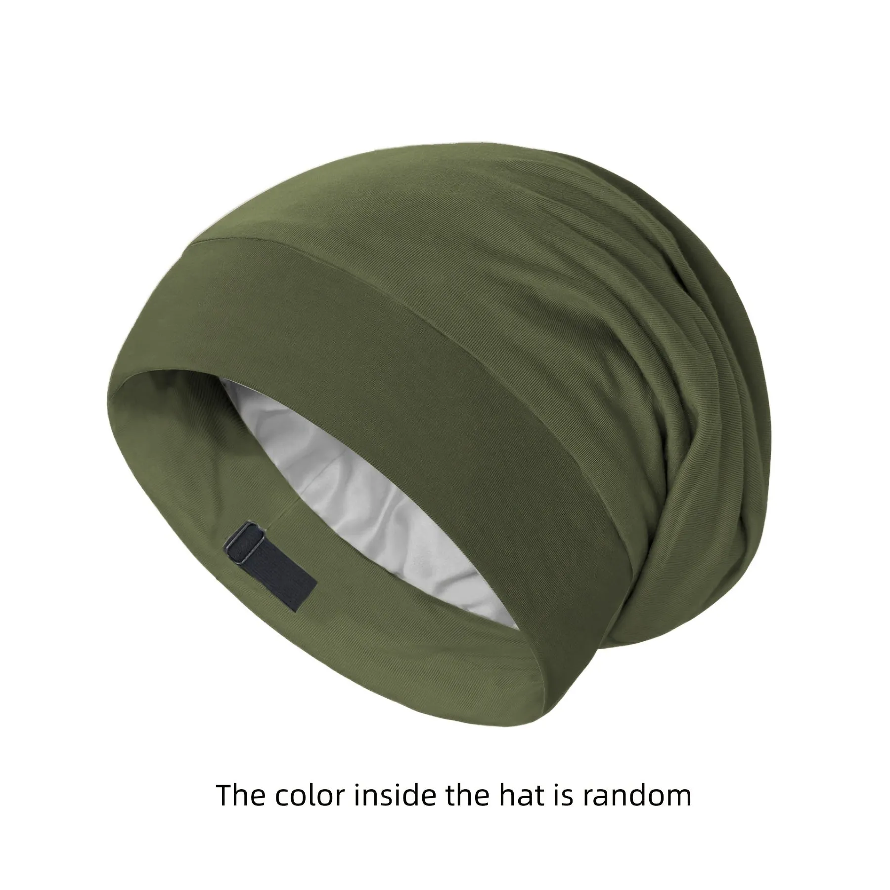 Ultra-Soft Satin Lined Slouchy Beanie - Breathable, Adjustable, Elastic Skull Cap for Sleeping, Hair Protection - Unisex, Solid Colors, One-Size-Fits-Most