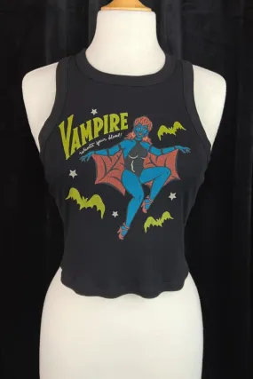 Vampire Lady Crop Tank Top by Mischief Made