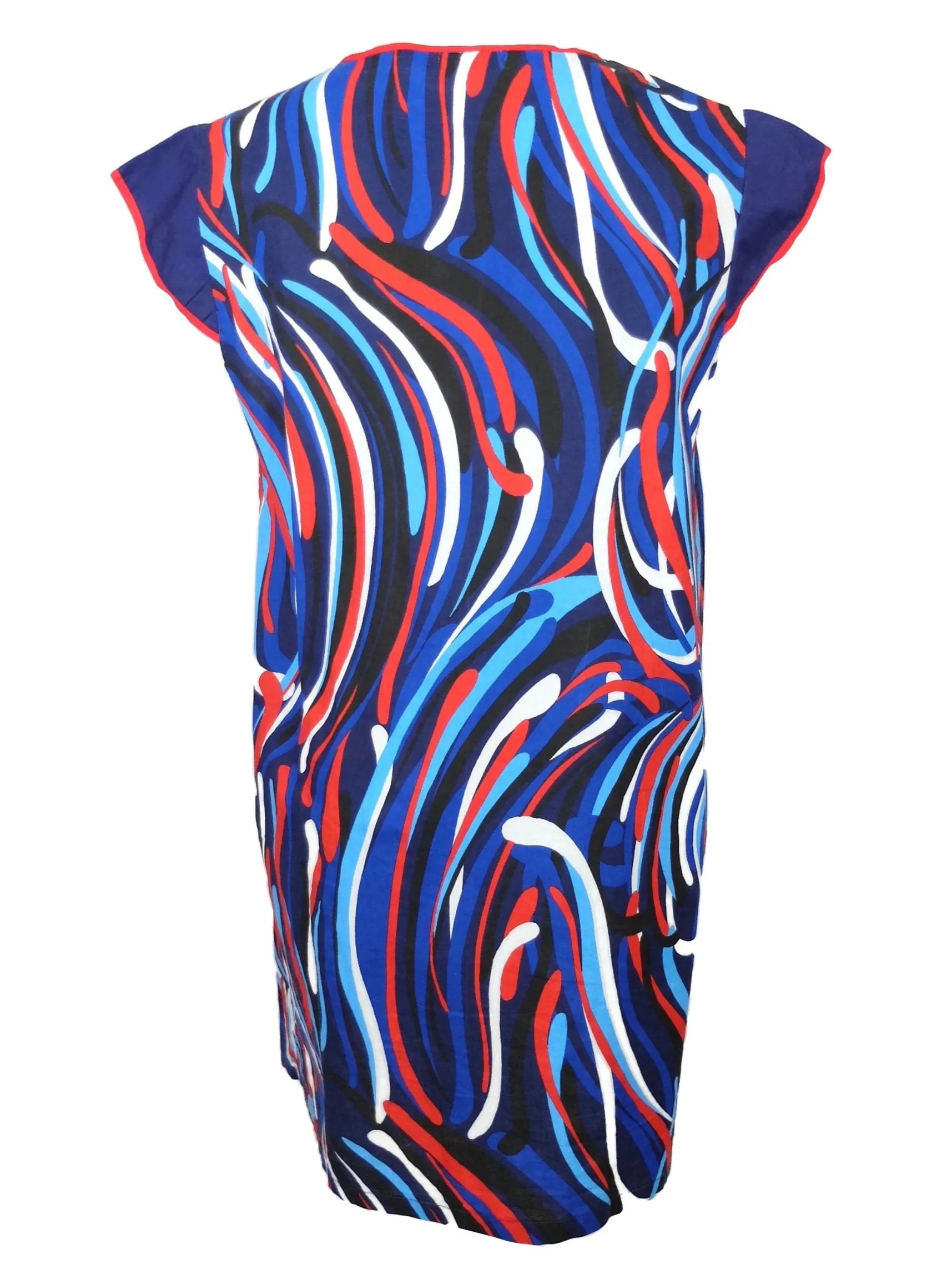 Vintage 90s does 60s Mod Psychedelic Abstract Cap Sleeve Mini Shift Dress