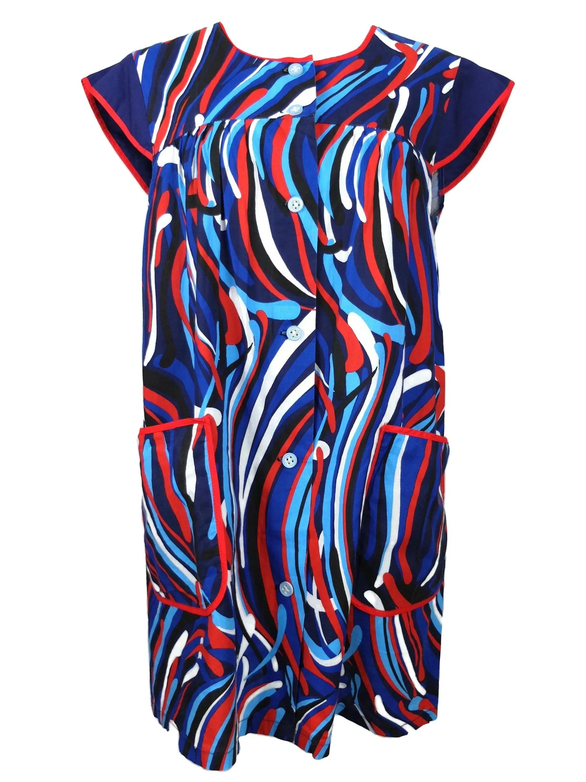 Vintage 90s does 60s Mod Psychedelic Abstract Cap Sleeve Mini Shift Dress