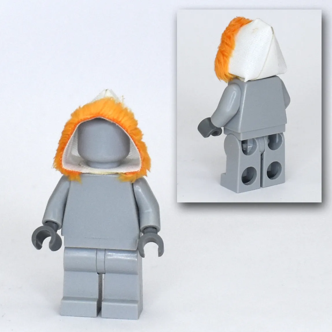 White Hood with Colored Fur