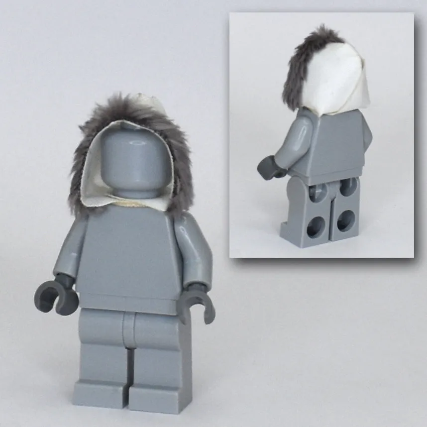 White Hood with Colored Fur