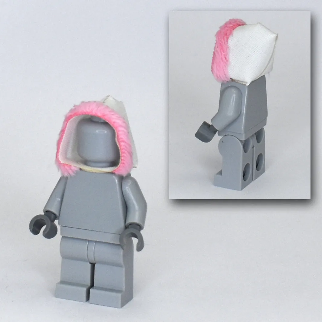 White Hood with Colored Fur