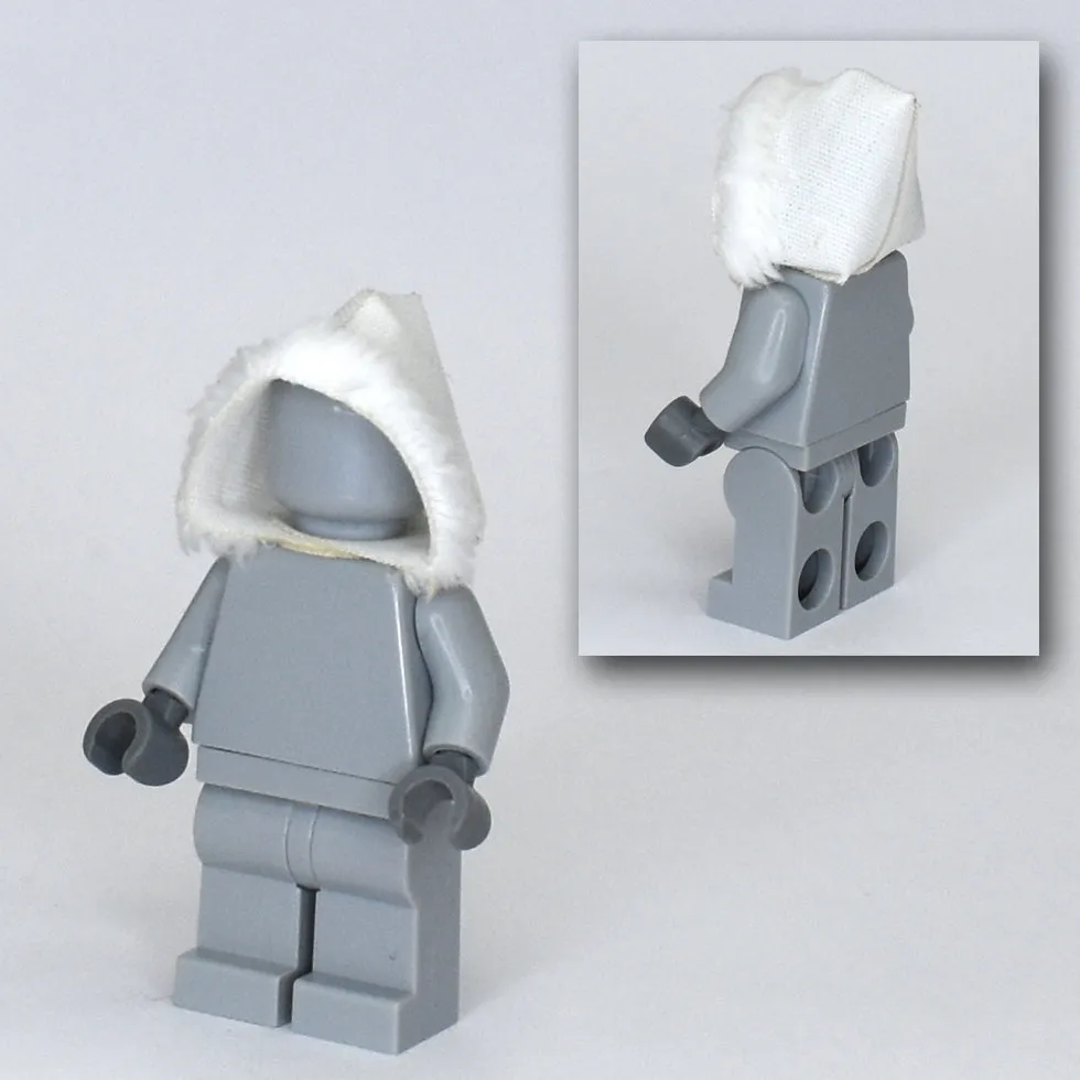White Hood with Colored Fur